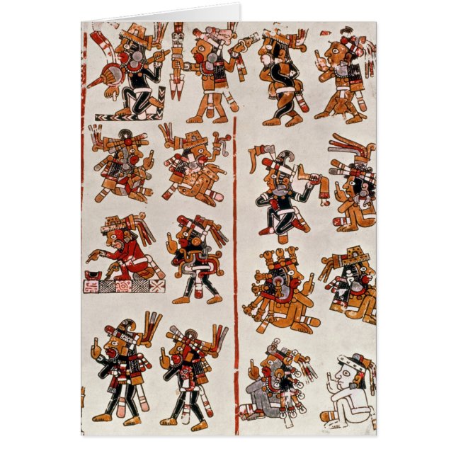 Mexicansk codex hälsningskort (Framsidan)