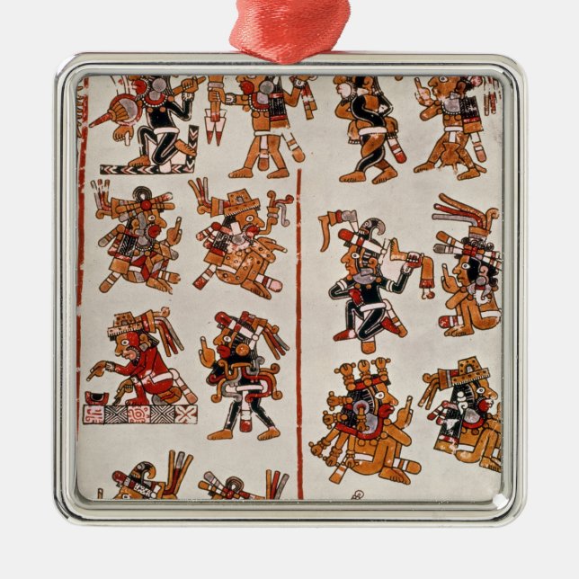 Mexicansk codex julgransprydnad metall (Framsidan)