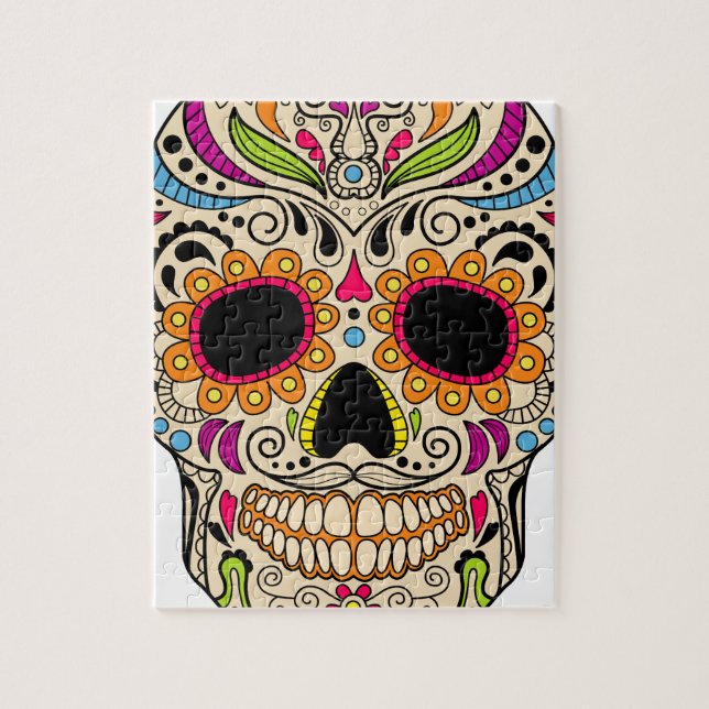 Mexicansk färgskalle pussel (Vertikal)