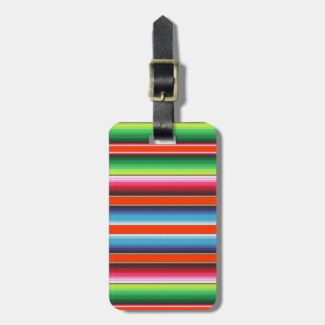 Mexicansk filt för traditionell spansk Serape Bagagebricka (Vertikal Framsida)