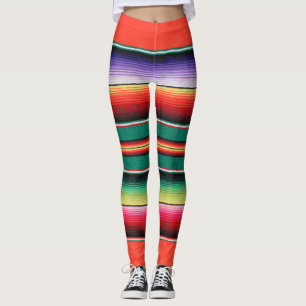 Mexicansk filtmönsterdamasker leggings
