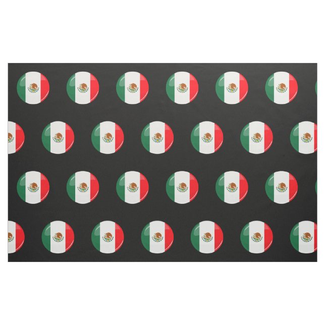 Mexicansk flagga för glansig runda tyg (Fat Quarter)