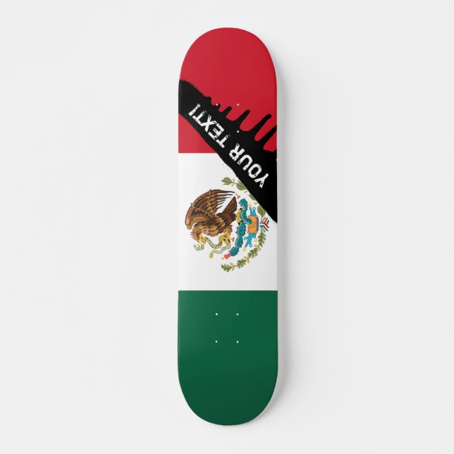 Mexicansk flagga för klassiker skateboard bräda 20,5 cm (Framsida)