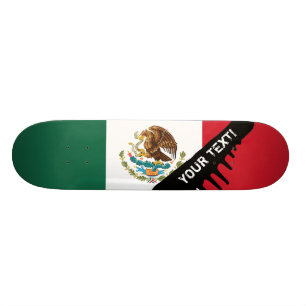 Mexicansk flagga för klassiker skateboard bräda 20,5 cm