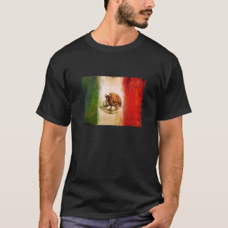 Mexicansk flagga för vintage tee shirt