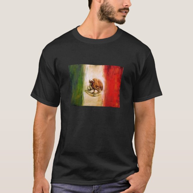 Mexicansk flagga för vintage tee shirt (Framsida)