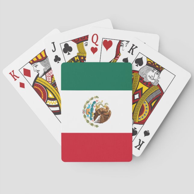 Mexicansk flagga som leker kort spelkort (Baksidan)