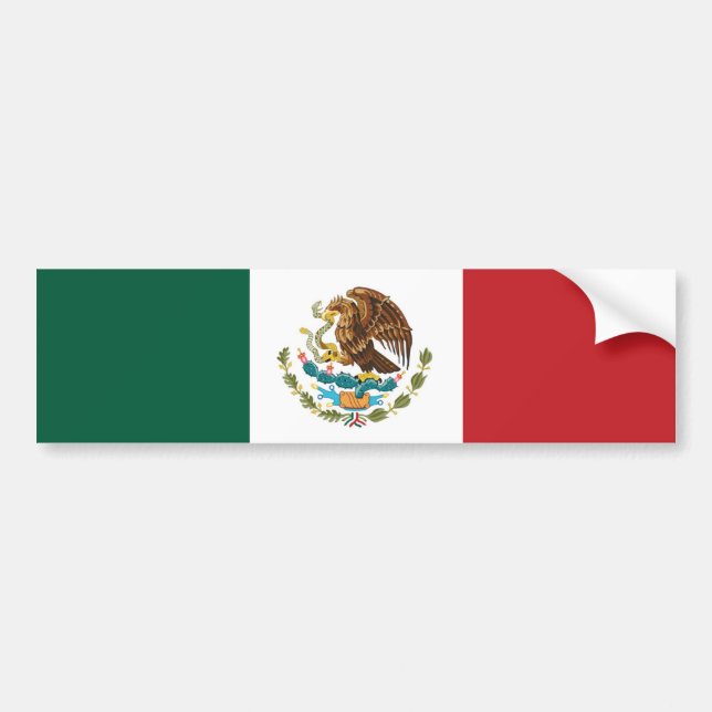 Mexicansk flaggabildekal bildekal (Framsidan)