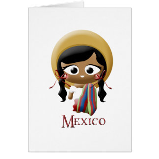 Mexicansk flicka hälsningskort