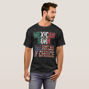 Mexicansk född amerikan vid prima medborgareflagg t-shirt