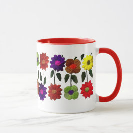 Mexicansk Folk konst, Flores, blommor, gåva för Mugg