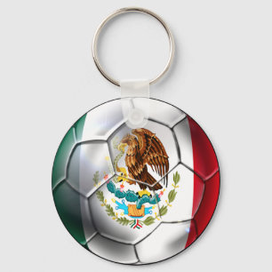 Mexicansk fotbollbollkeychain för Mexico fläktar Nyckelring