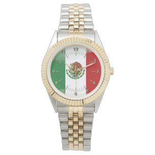 Mexicansk glansig flagga armbandsur