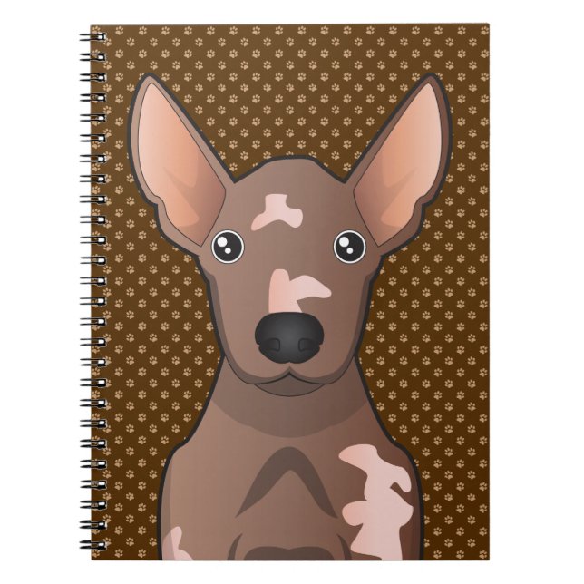 Mexicansk hårlös hund (Xoloitzcuintle) Anteckningsbok Med Spiral (Framsidan)