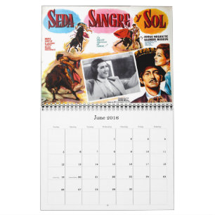 Mexicansk kalender för filmaffischvägg