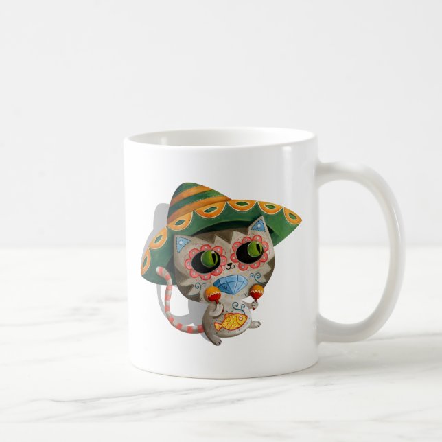 Mexicansk katt med sombreroen kaffemugg (Höger)