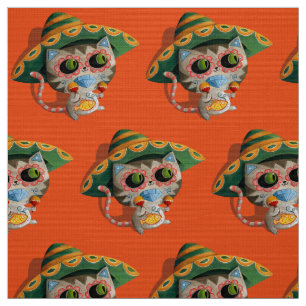 Mexicansk katt med sombreroen tyg