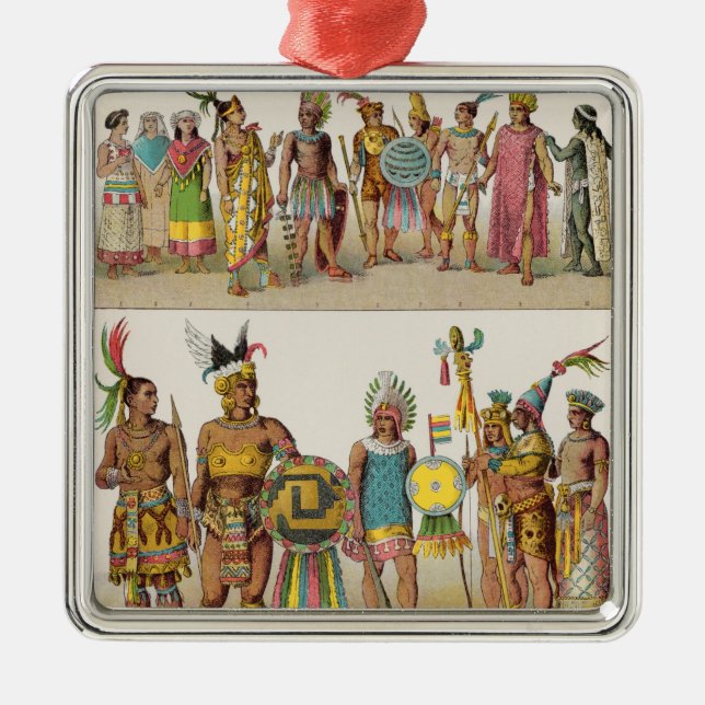 Mexicansk klänning julgransprydnad metall (Framsidan)