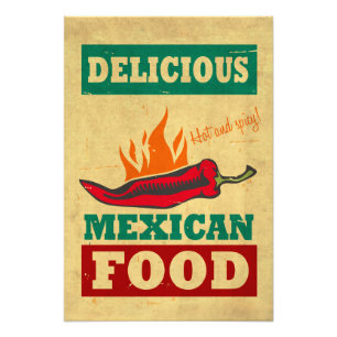 Mexicansk mat fototryck