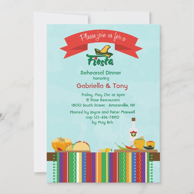 Mexicansk matinbjudan inbjudningar (Framsida)