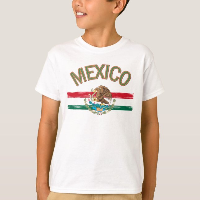 Mexicansk Mexico flagga Tee Shirt (Framsida)