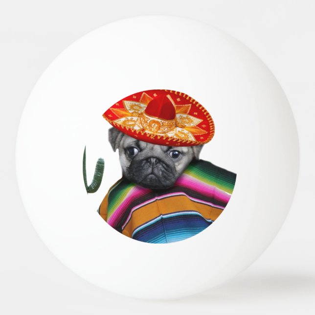 Mexicansk mopshund pingisboll (Framsidan)
