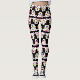 Mexicansk Pitbull mönstersvart Leggings