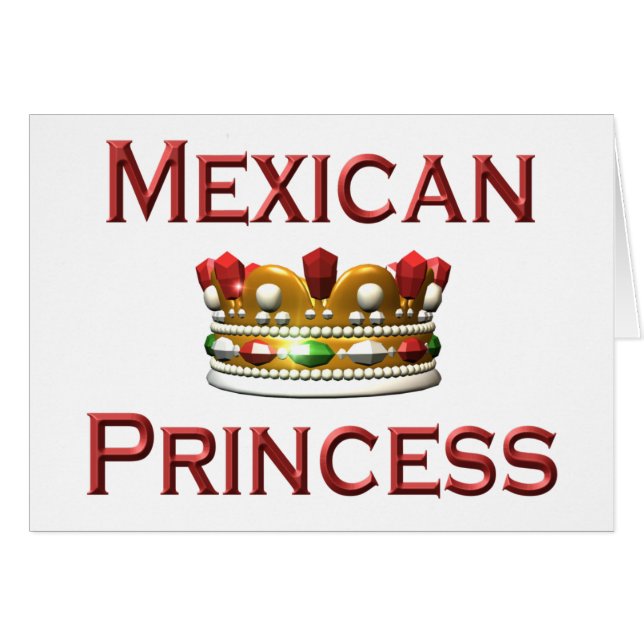 Mexicansk Princess Hälsningskort (Framsidan Horizontal)