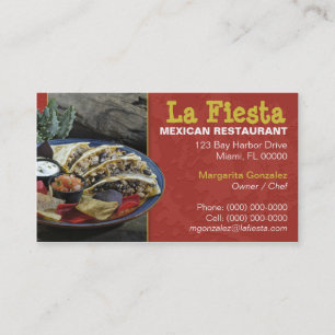 Mexicansk restaurangvisitkort visitkort