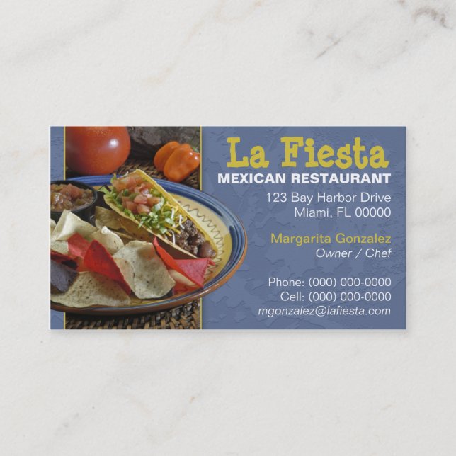 Mexicansk restaurangvisitkort visitkort (Framsida)