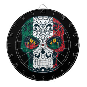 Mexicansk skalle för socker för flaggafärgday o darttavla
