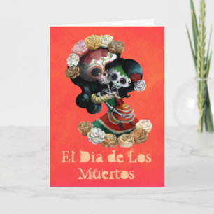 Mexicansk skelett- moderlig kärlek kort