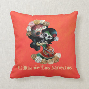Mexicansk skelett- moderlig kärlek kudde