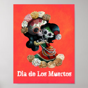 Mexicansk skelett- moderlig kärlek poster