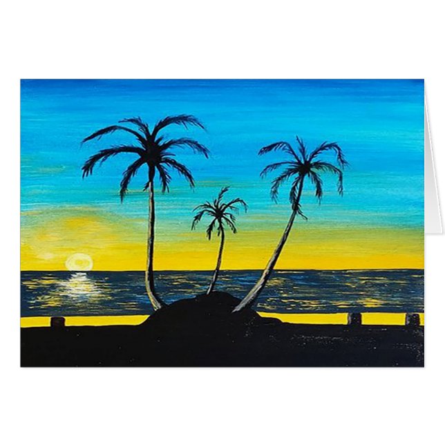 Mexicansk solnedgång hälsningskort (Framsidan Horizontal)