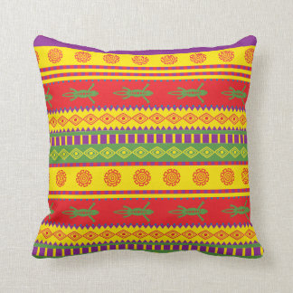 Mexicansk stam- stil kudder med geckoen kudde