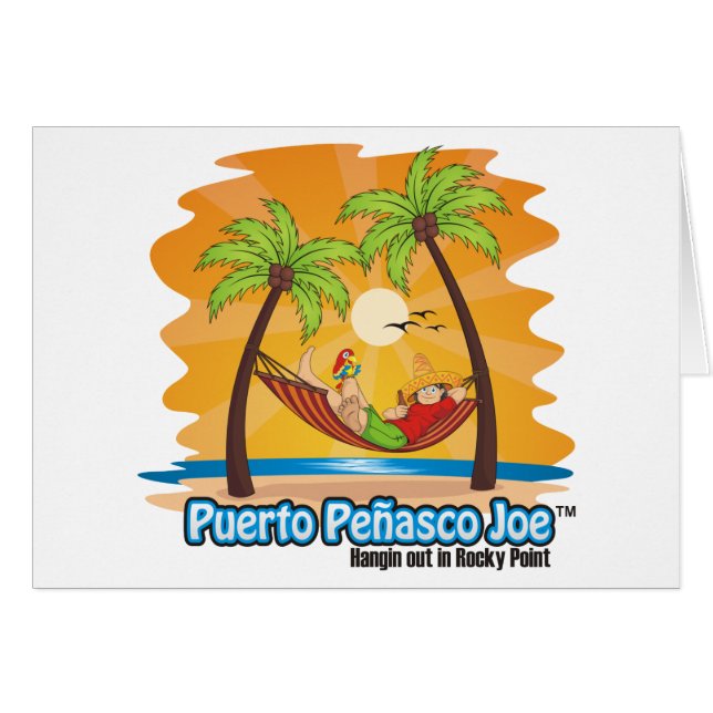 Mexicansk strandhängmatta hälsningskort (Framsidan Horizontal)