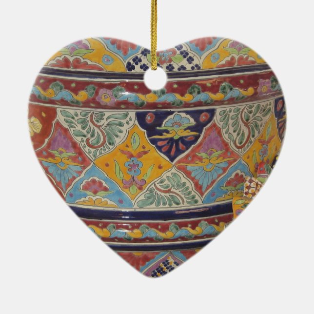 Mexicansk Talavera stilkrukmakeri Julgransprydnad Keramik (Baksidan)