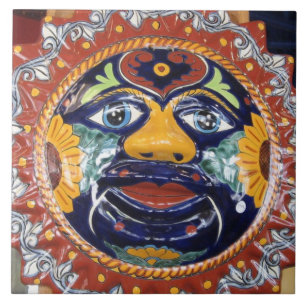 Mexicansk Talavera stilsol Kakelplatta
