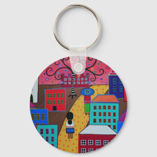 Mexicansk Town vid Prisarts Nyckelring