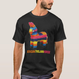 Mexicansk Trojan häst Piñata för rolig Anti-Trumf T-shirt