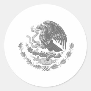 Mexicansk vapensköld runt klistermärke