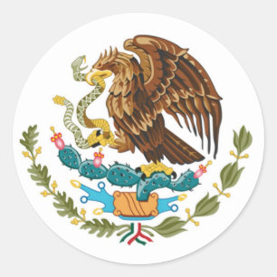 Mexicansk vapensköldklistermärke runt klistermärke