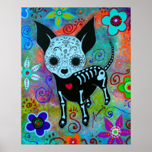 MEXICANSKA CHIHUAHUA DIAMETER DE LOS MUERTOS POSTER