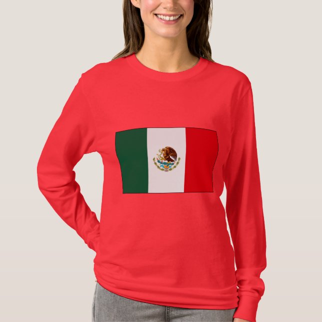 Mexicanska flaggaT-tröja och gåvor T-shirt (Framsida)