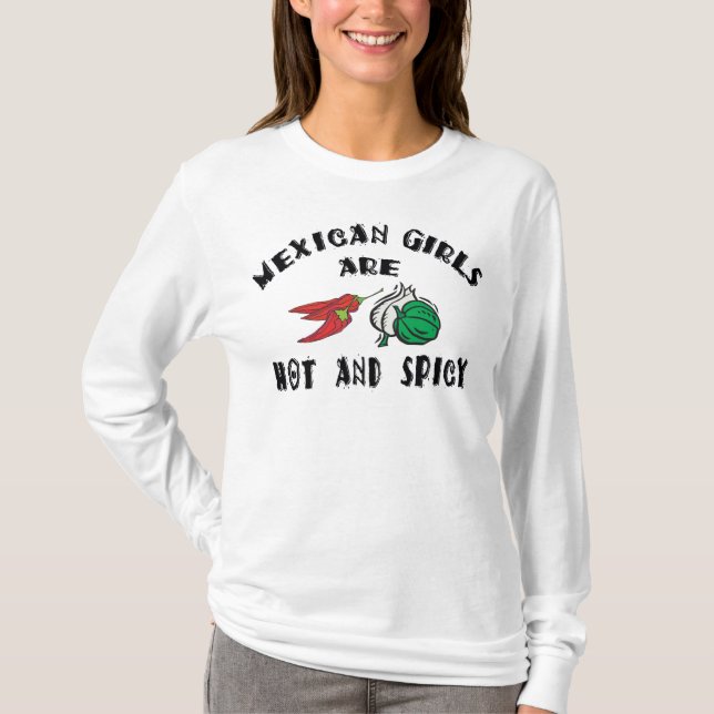 Mexicanska flickor hoas & den kryddiga kvinnan tee (Framsida)