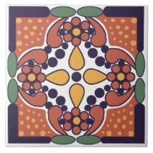 Mexicanska inspirerade blom- keramiska belägger