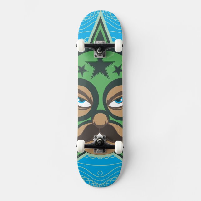Mexicanska Luchador Mini Skateboard Bräda 18,5 Cm (Framsida)