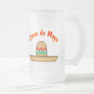 Mexicanska SombreroCinco de Mayo T-tröja och gåv Frostat Ölglas