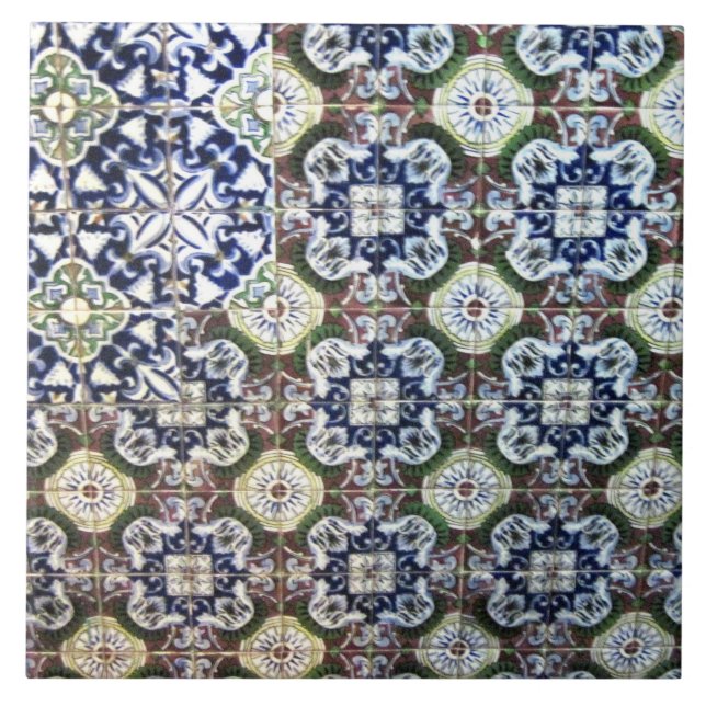 Mexicanska Talavera belägger med tegel design Kakelplatta (Framsidan)